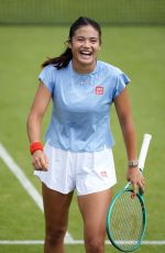 EMMA RADUCANU at a Practice Session at 2026 Wimbledon Championships in London 06/28/2026