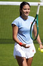 EMMA RADUCANU at a Practice Session at 2026 Wimbledon Championships in London 06/28/2026
