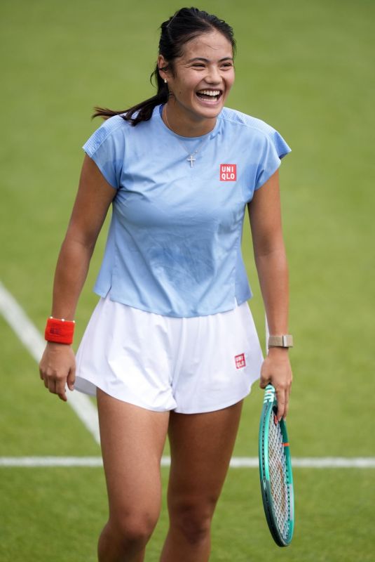 EMMA RADUCANU at a Practice Session at 2026 Wimbledon Championships in London 06/28/2026