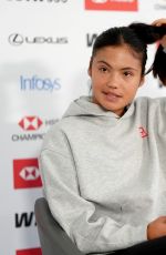 EMMA RADUCANU at a Press Conference Ahead of HSBC Championships in London 06/07/2026