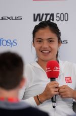 EMMA RADUCANU at Press Conference After Winning Her First Round Match at HSBC Championships in London 06/09/2026
