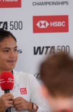 EMMA RADUCANU at Press Conference After Winning Her First Round Match at HSBC Championships in London 06/09/2026