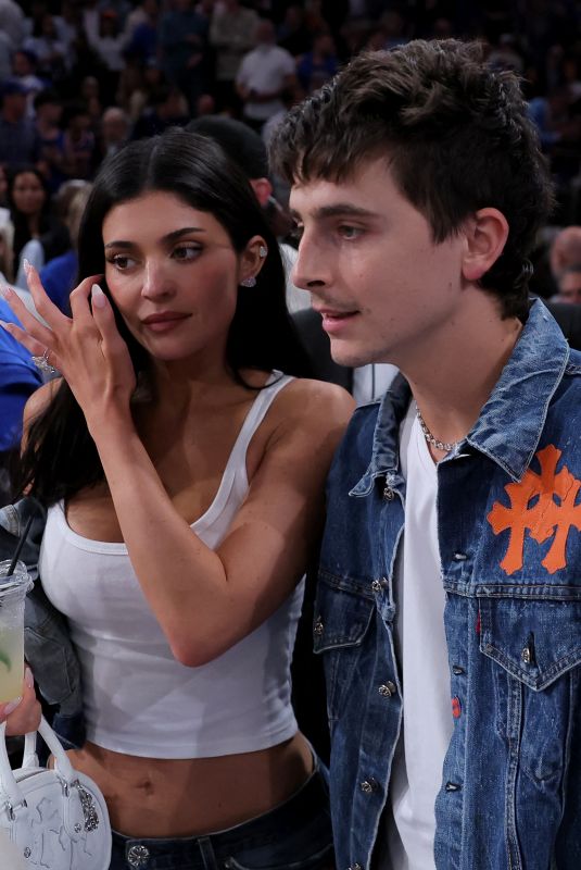 KYLIE JENNER and Timothee Chalamet at Game 4 of the NBA Finals in New York City 06/10/2026
