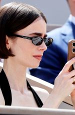 LILY COLLINS at 2026 French Open in Paris 06/07/2026