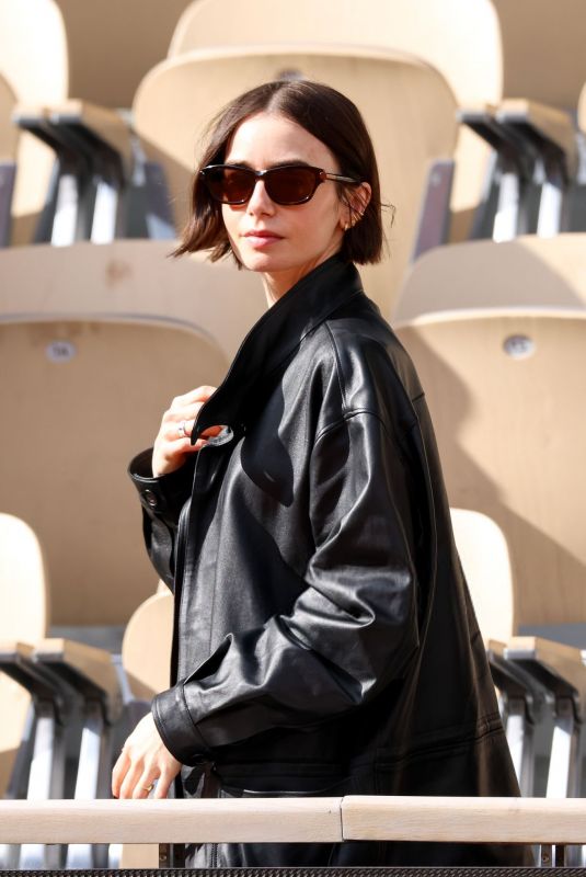 LILY COLLINS at Day Eight of 2026 French Open in Paris 05/31/2026