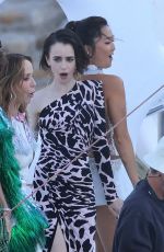 LILY COLLINS Filming Emily in Paris at Mykonos in Greece 05/26/2026