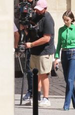 LILY COLLINS on the Set of Emily in Paris in Paris 06/16/2026
