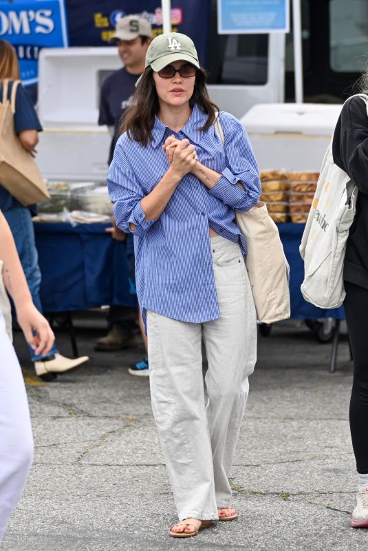 LUCY HALE Out Shopping at Farmer