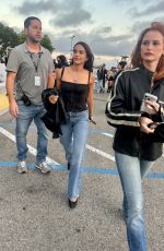 MADELINE PETSCH and CAMILA MENDES Arrives at the Ariana Grande