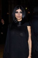 MIA KHALIFA at Yohji Yamamoto Womenswear Fall/Winter 2026-2027 Show at Paris Fashion Week 03/06/2026