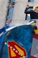 MILLY ALCOCK Performing a Stunt at London Photocall of Supergirl at Village Underground in London 06/19/2026