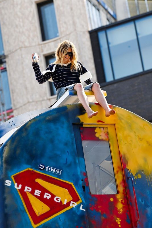 MILLY ALCOCK Performing a Stunt at London Photocall of Supergirl at Village Underground in London 06/19/2026