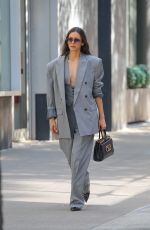 NINA DOBREV in a Grey Suit Out and About in New York City 06/08/2026