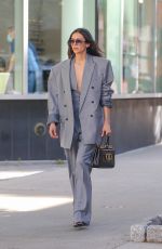 NINA DOBREV in a Grey Suit Out and About in New York City 06/08/2026