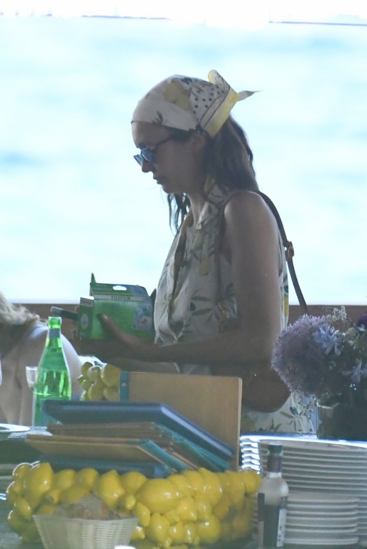 NINA DOBREV Out for Lunch with Friends at Amalfi Coast Restaurant in Nerano 06/20/2026