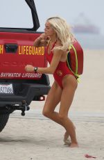OLIVIA DUNNE in red Swimsuit on the Set of Baywatch in Los Angeles 06/03/2026