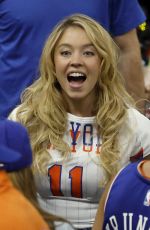SYDNEY SWEENEY at Game 5 of 2026 NBA Finals at Frost Bank Center in San Antonio 06/13/2026
