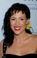 ALYSSA MILANO at Ashton Kutcher Hosts Kick-Off Party in West Hollywood 05/30/2003