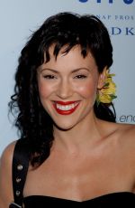 ALYSSA MILANO at Ashton Kutcher Hosts Kick-Off Party in West Hollywood 05/30/2003