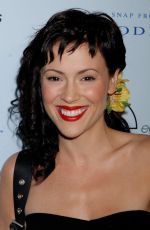 ALYSSA MILANO at Ashton Kutcher Hosts Kick-Off Party in West Hollywood 05/30/2003