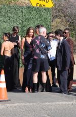 ANASTASIA KARANIKOLAOU Arrives at Matty Healy and Gabbriette Bechtel