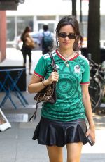CAMILA CABELLO in a Mexico Team Jersey and Black Mini Skirt Out in New York City 06/30/2026