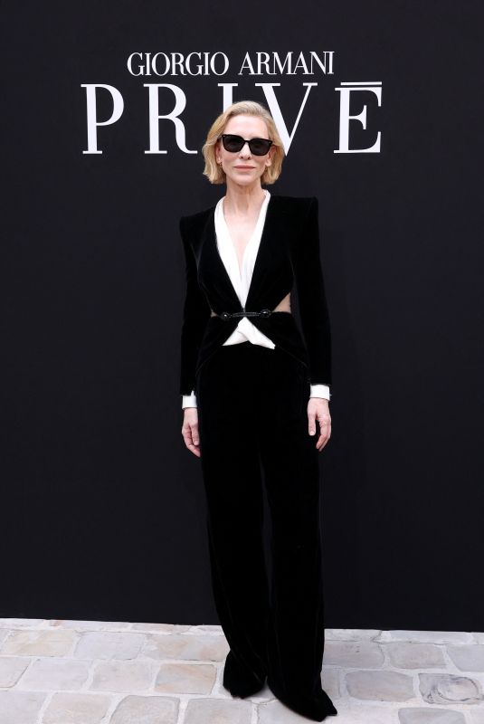 CATE BLANCHETT at Giorgio Armani Prive Haute Couture FallWinter 20262027 Show at Paris Fashion Week 07/07/2026