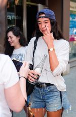DUA LIPA in denim SHorts Out in New York City 07/01/2026