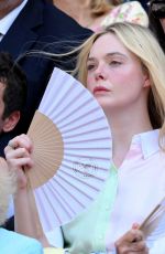 ELLE FANNING at 2026 Wimbledon Tennis Championships at All England Lawn Tennis and Croquet Club in London 07/08/2026