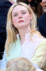 ELLE FANNING at 2026 Wimbledon Tennis Championships at All England Lawn Tennis and Croquet Club in London 07/08/2026