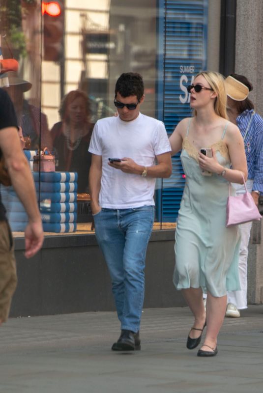 ELLE FANNING Out and About in London 07/08/2026