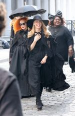 EMMA ROBERTS, SARAH PAULSON, ALEX CONSANI, GABOUREY SIDIBE, FRANCES CONROY, LESLIE GROSSMAN and AVANTIKA VANDANAPU on the Set of American Horror Story in New York 07/09/2026