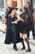 EMMA ROBERTS, SARAH PAULSON, ALEX CONSANI, GABOUREY SIDIBE, FRANCES CONROY, LESLIE GROSSMAN and AVANTIKA VANDANAPU on the Set of American Horror Story in New York 07/09/2026