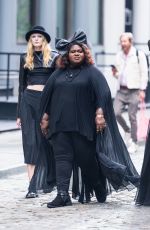 EMMA ROBERTS, SARAH PAULSON, ALEX CONSANI, GABOUREY SIDIBE, FRANCES CONROY, LESLIE GROSSMAN and AVANTIKA VANDANAPU on the Set of American Horror Story in New York 07/09/2026