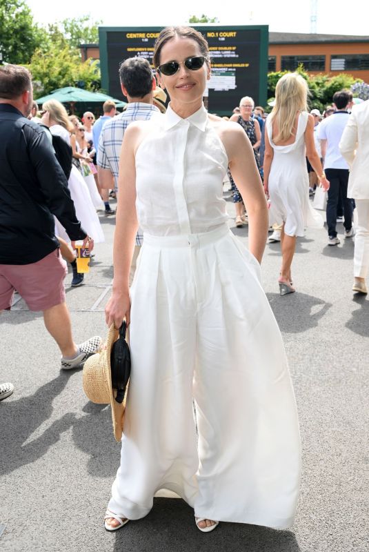FELICITY JONES at 2026 Wimbledon Tennis Championships at All England Lawn Tennis and Croquet Club in London 07/10/2026