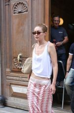GIGI HADID Heading to Balenciaga Fittings in Paris 07/07/2026