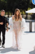 JENNIFER LOPEZ Arrives at Celia Kritharioti Show at Paris Fashion Week 07/09/2026