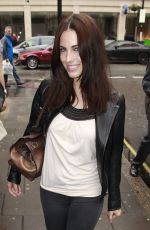JESSICA LOWNDES Arrives at BBC Radio One 03/27/2010