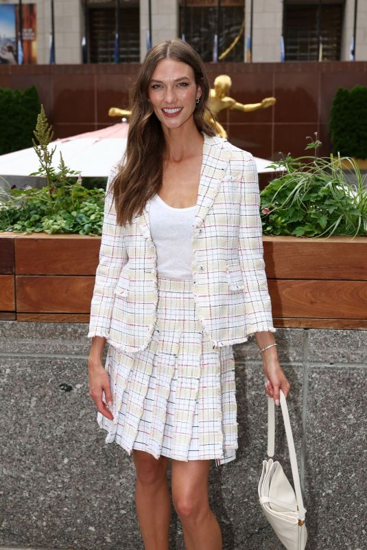 KARLIE KLOSS at CFDA/Vogue Unveiling of America250: United Flags of Fashion at Rockefeller Center in New York City 07/27/2026