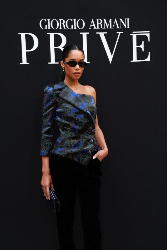 LAURA HARRIER at Giorgio Armani Prive Haute Couture Fall/Winter 2026/2027 Show at PFW in Paris 07/07/2026