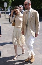 LILY COLLINS at 2026 Wimbledon Tennis Championships in London 07/11/2026