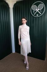 LILY COLLINS at 2026 Wimbledon Tennis Championships in London 07/11/2026