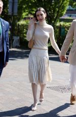 LILY COLLINS at 2026 Wimbledon Tennis Championships in London 07/11/2026