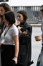LILY COLLINS on the Set of Emily in Paris in Paris 07/02/2026