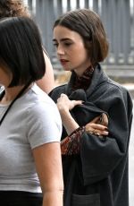 LILY COLLINS on the Set of Emily in Paris in Paris 07/02/2026