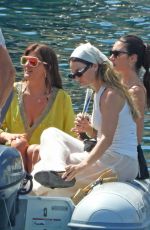LILY JAMES On a Boat on Vacation in Portofino 07/17/2026