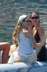 LILY JAMES On a Boat on Vacation in Portofino 07/17/2026