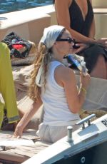 LILY JAMES On a Boat on Vacation in Portofino 07/17/2026