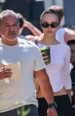 LILY-ROSE DEPP Grabs a Green Juice During a Lunch Stop at Dialog Cafe in Los Angeles 07/06/2026