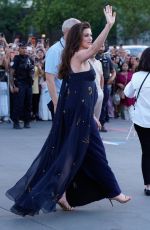 Pregnant ANNE HATHAWAY Arrives at Trocadero in Paris for Event Celebrating The Odyssey in Paris 07/07/2026